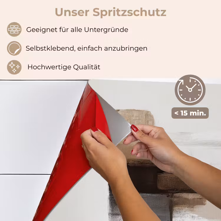 Penseelstreken - Balans - Beige - Bruin keuken achterwand spatscherm klein -spatscherm_DE