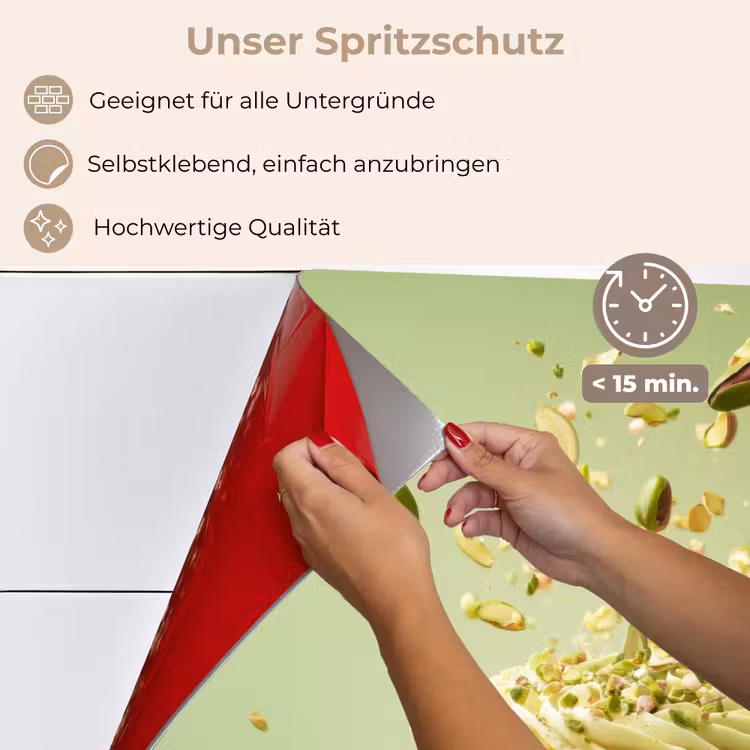 Pistache - Taart - Noten - Eten keuken achterwand spatscherm klein -spatscherm_DE