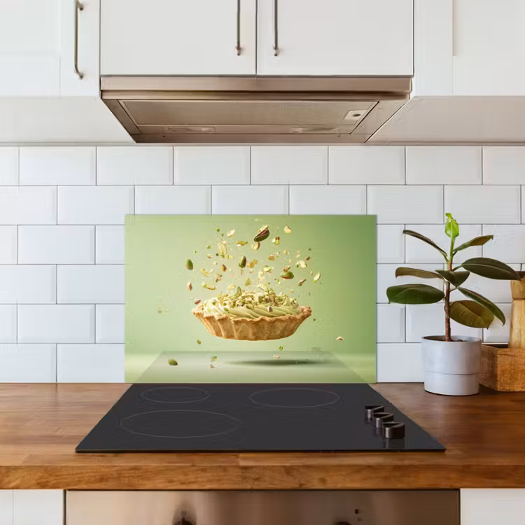 Pistache - Taart - Noten - Eten keuken achterwand spatscherm klein -sfeer2
