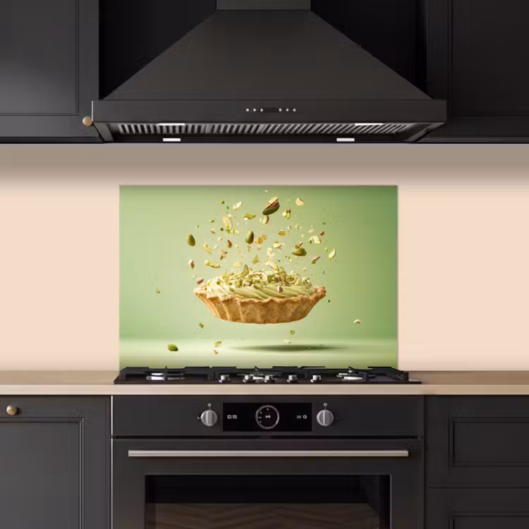 Pistache - Taart - Noten - Eten keuken achterwand spatscherm klein -sfeer1