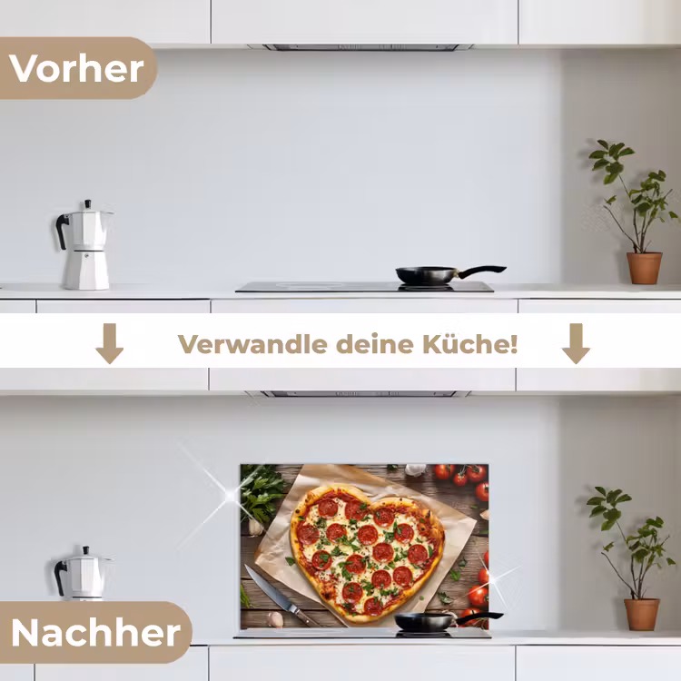 Pizza - Hart - Pepperoni - Tomaat keuken achterwand spatscherm klein -voor_na_DE