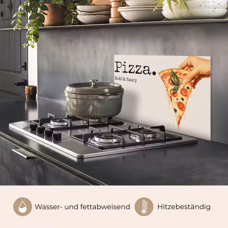 Pizza - Kaas - Pepperoni keuken achterwand spatscherm klein -usp_DE