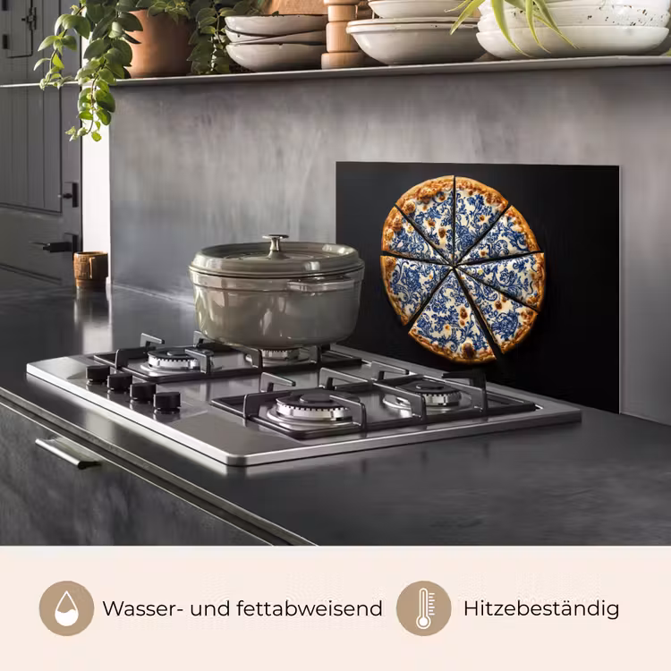 Pizza - Eten - Delftsblauw keuken achterwand spatscherm klein -usp_DE