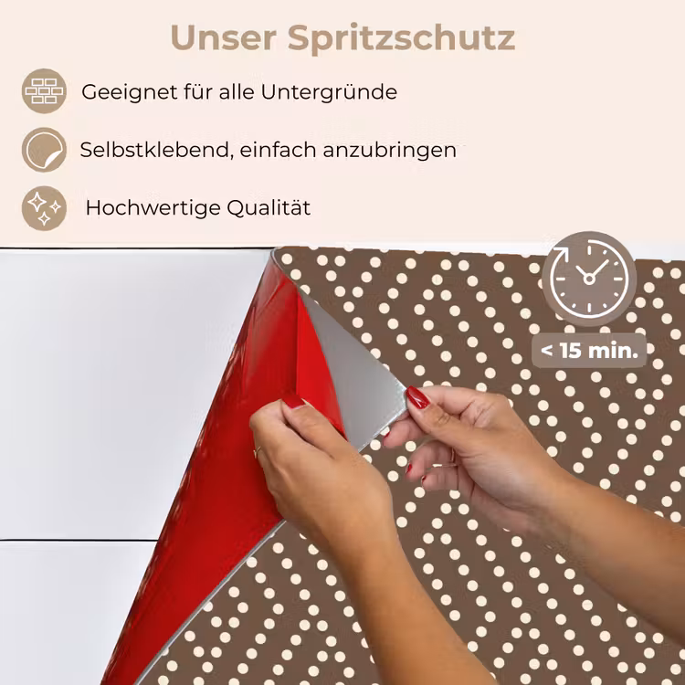 Stippen - Bruin - Beige - Patroon keuken achterwand spatscherm klein 900 -spatscherm_DE