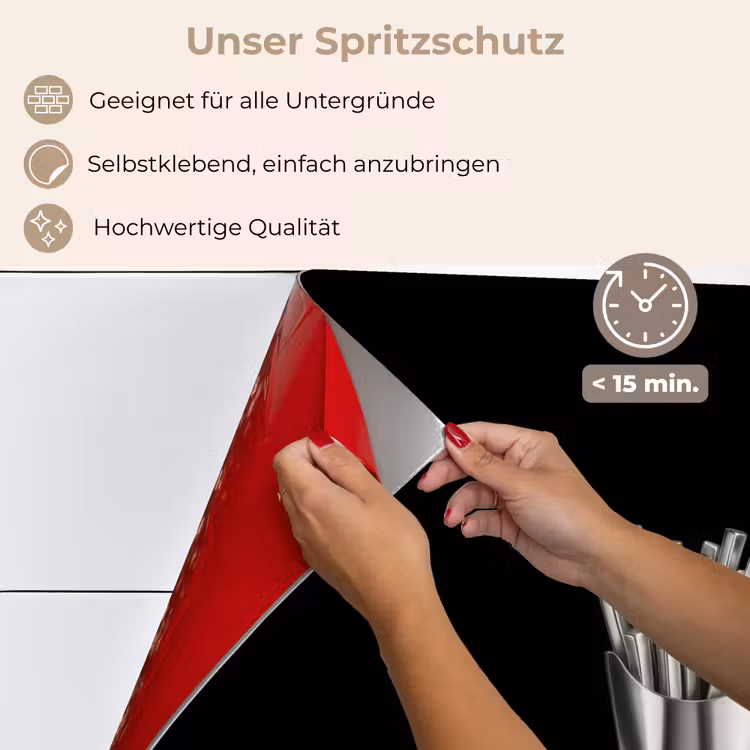 Frietjes - Futuristisch - Zilver keuken achterwand spatscherm klein -spatscherm_DE