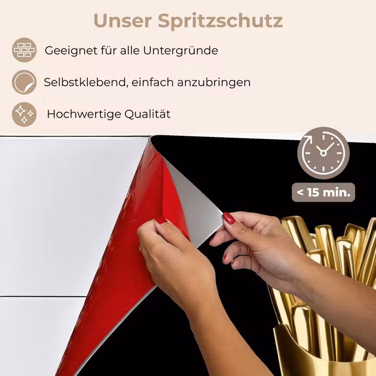 Friet - Goud - Chrome - Eten keuken achterwand spatscherm klein -spatscherm_DE