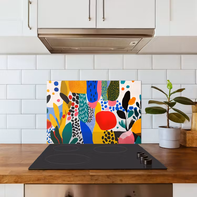 Stippen - Vormen - Modern - Kleuren keuken achterwand spatscherm klein -sfeer2