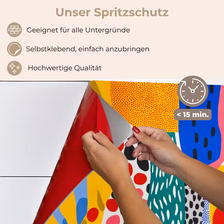 Stippen - Vormen - Modern - Kleuren keuken achterwand spatscherm klein -spatscherm_DE