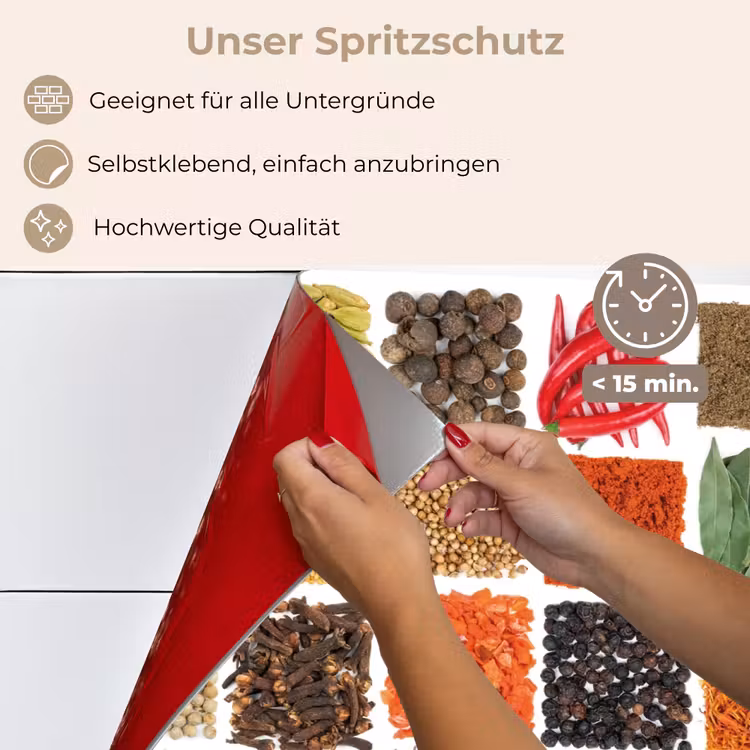 Vierkanten - Specerijen - Kruiden - Grafisch keuken achterwand spatscherm klein -spatscherm_DE