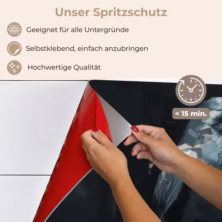 Raaf - Vogels - Zwart keuken achterwand spatscherm klein -spatscherm_DE