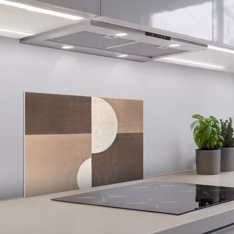 Raster - Halve cirkels - Contrast keuken achterwand spatscherm klein -3d_schuin