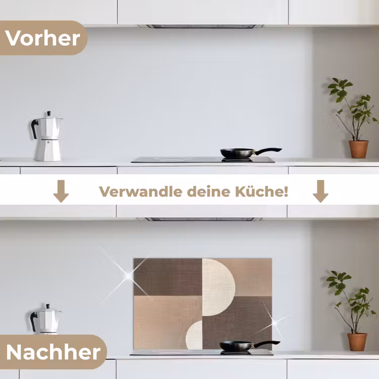 Raster - Halve cirkels - Contrast keuken achterwand spatscherm klein -voor_na_DE