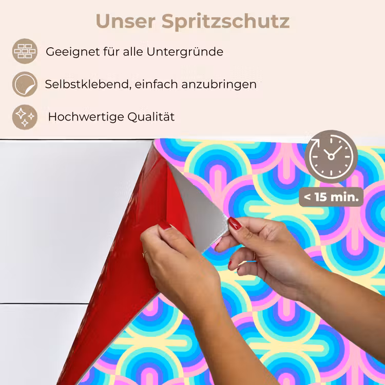 Regenboog - Neon - Kleuren keuken achterwand spatscherm klein 900 -spatscherm_DE