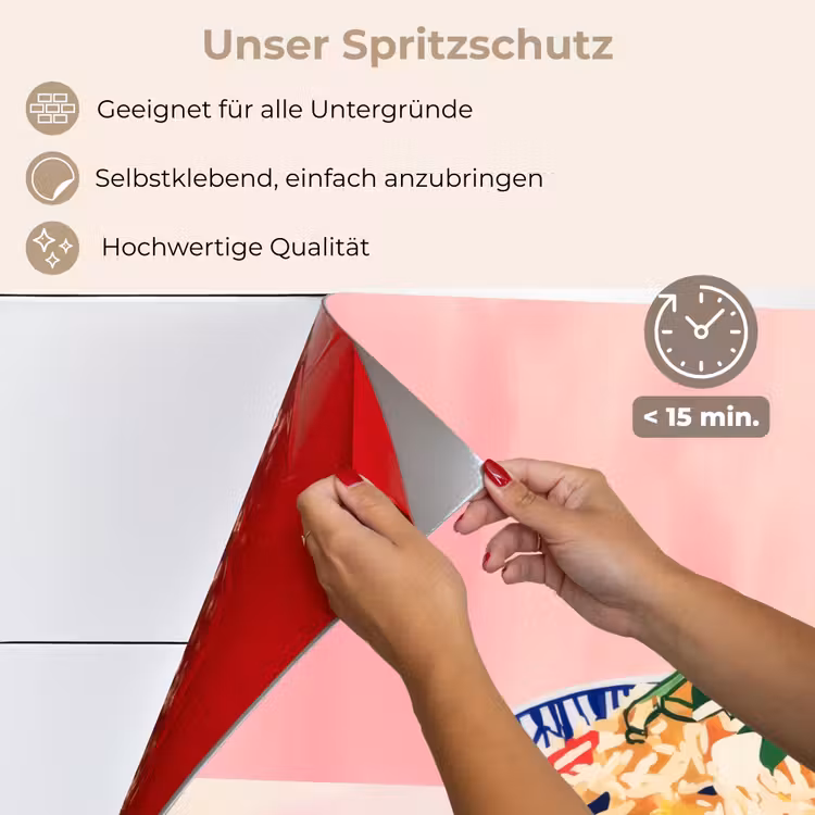 Rijst - Illustratie - Kom - Groente keuken achterwand spatscherm klein -spatscherm_DE
