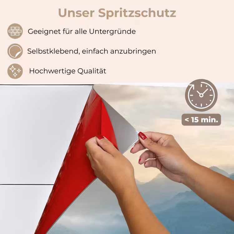 Rijstvelden - Bergen - Groen - Natuur keuken achterwand spatscherm klein -spatscherm_DE