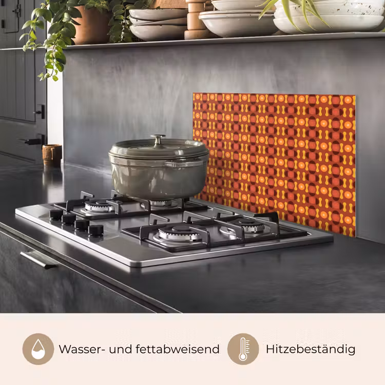 Retro - Disco - Hippie keuken achterwand spatscherm klein 900 -usp_DE