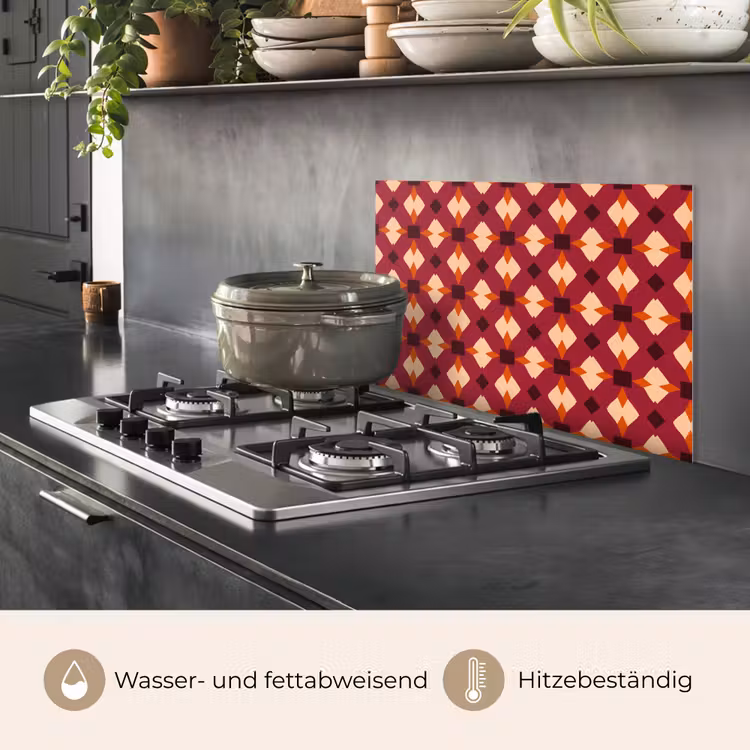 Retro - Patroon - Kleurrijk keuken achterwand spatscherm klein 900 -usp_DE