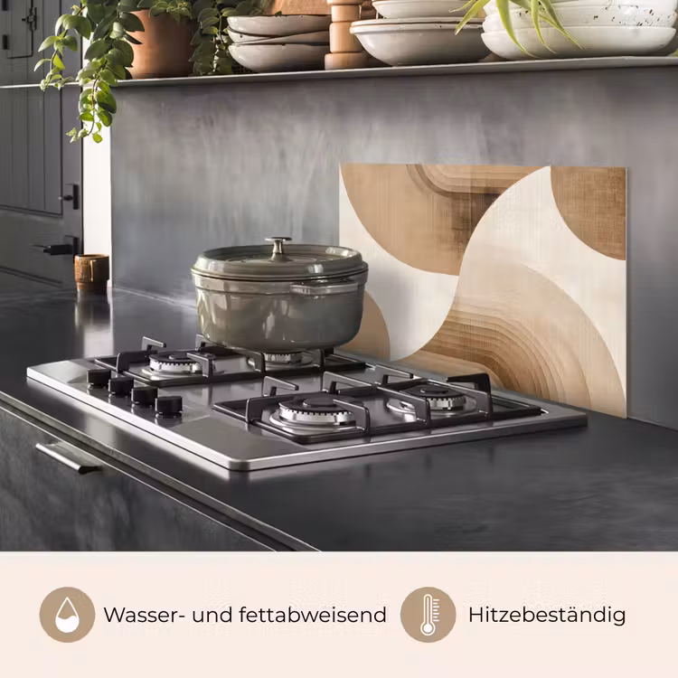 Retro - Geometrische lagen - Aardetinten keuken achterwand spatscherm klein -usp_DE