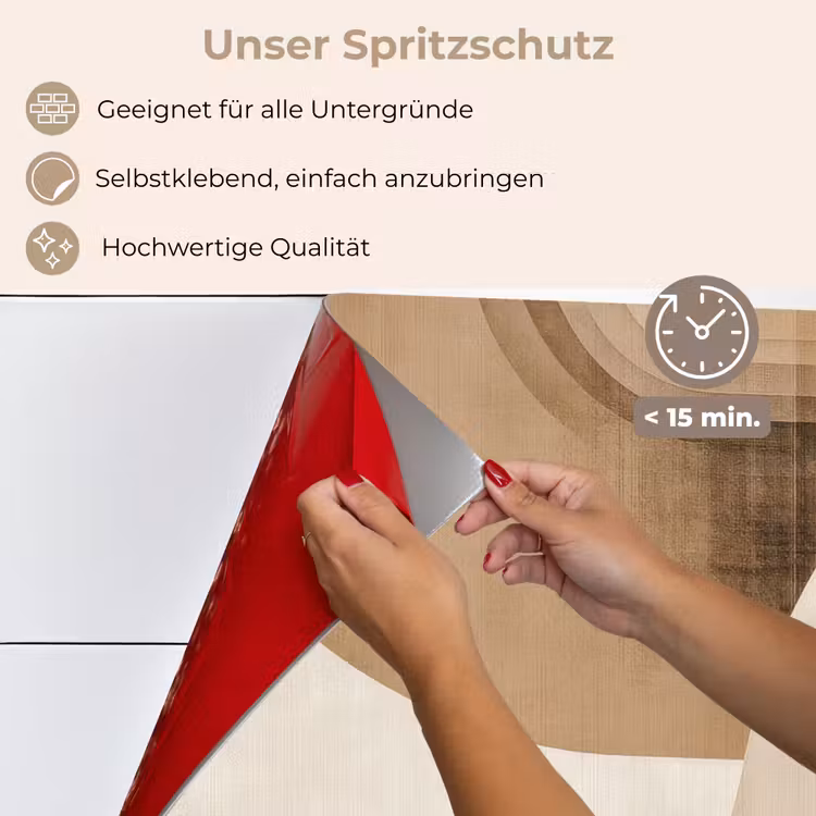Retro - Geometrische lagen - Aardetinten keuken achterwand spatscherm klein -spatscherm_DE