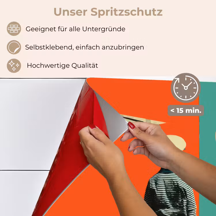 Retro - Jongen - Hond - Rood - Groen keuken achterwand spatscherm klein -spatscherm_DE