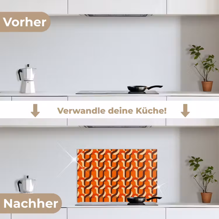Retro - Modern - Kleurrijk keuken achterwand spatscherm klein 900 -voor_na_DE