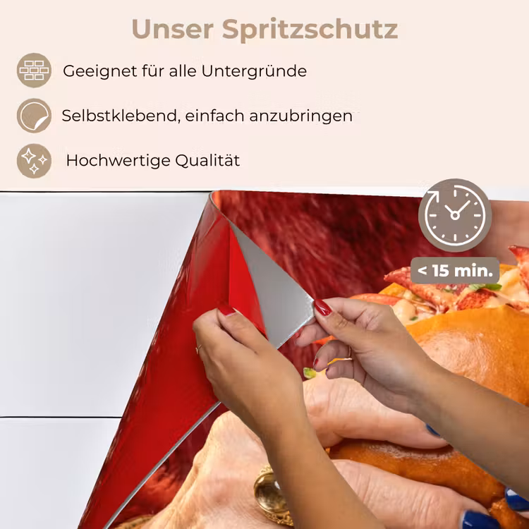 Broodje - Bontjas - Goud keuken achterwand spatscherm klein -spatscherm_DE
