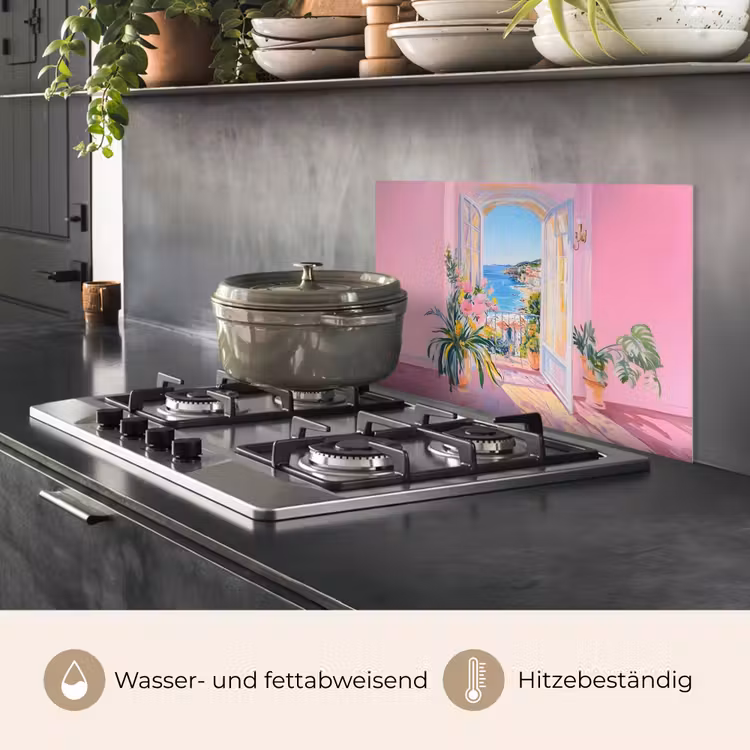 Roze - Buiten - Verf keuken achterwand spatscherm klein -usp_DE