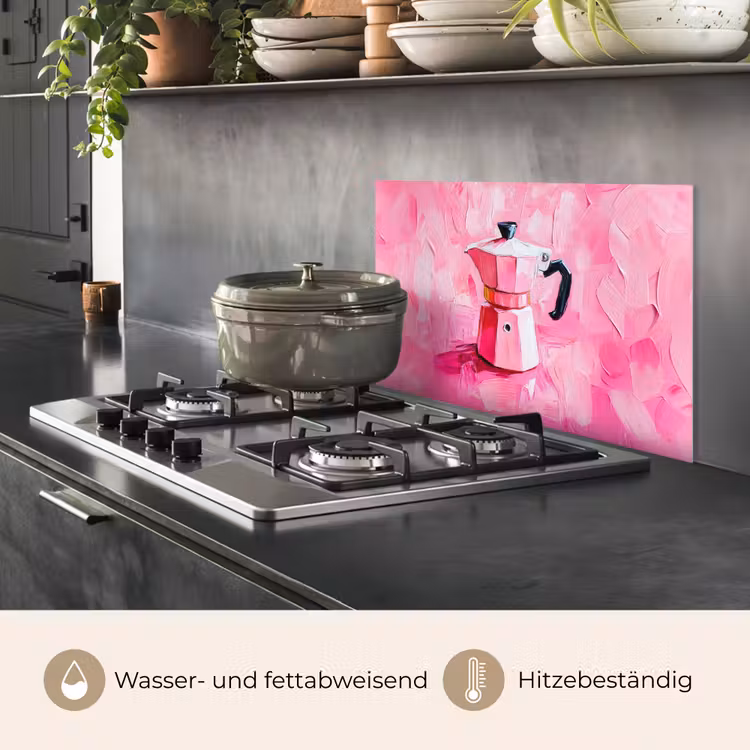 Roze - Verf - Coffee keuken achterwand spatscherm klein -usp_DE