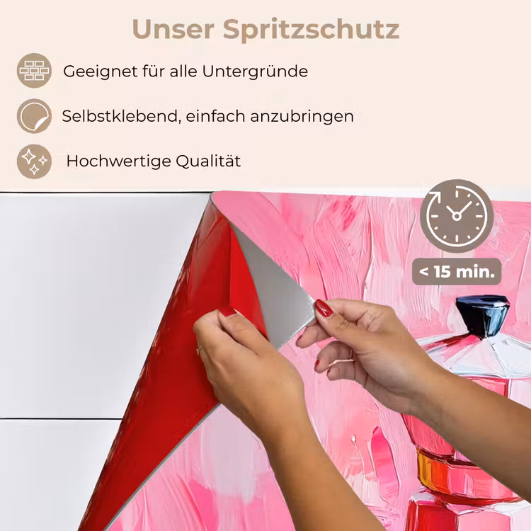 Roze - Verf - Coffee keuken achterwand spatscherm klein -spatscherm_DE