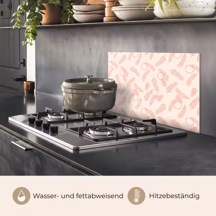 Roze - Veren - Patroon keuken achterwand spatscherm klein 900 -usp_DE