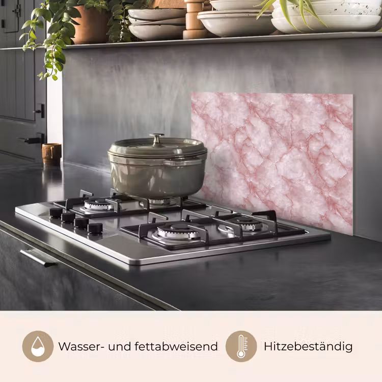Roze - Kwartsmarmer - Aders keuken achterwand spatscherm klein 900 -usp_DE