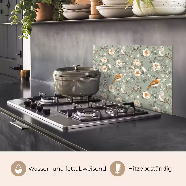 Roze - Vogels - Kleurrijk keuken achterwand spatscherm klein 900 -usp_DE