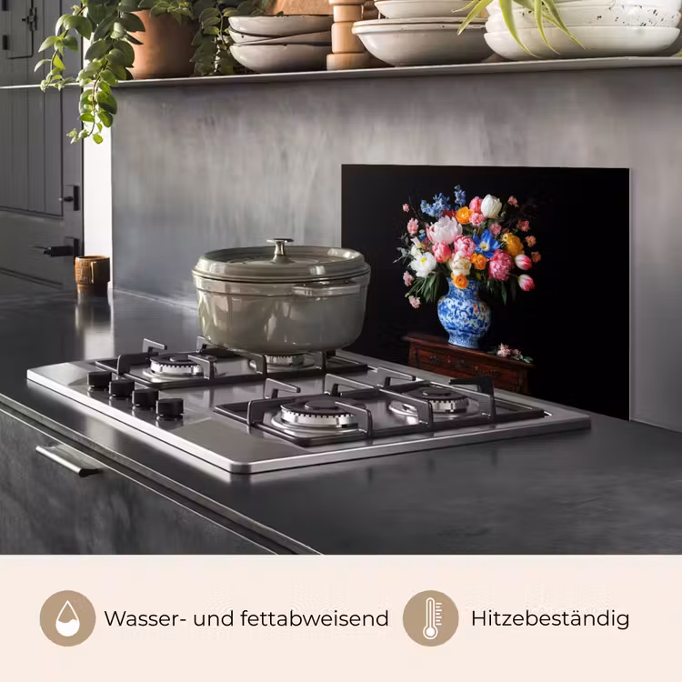 Rozen - Bloemen - Vaas - Boeket keuken achterwand spatscherm klein -usp_DE