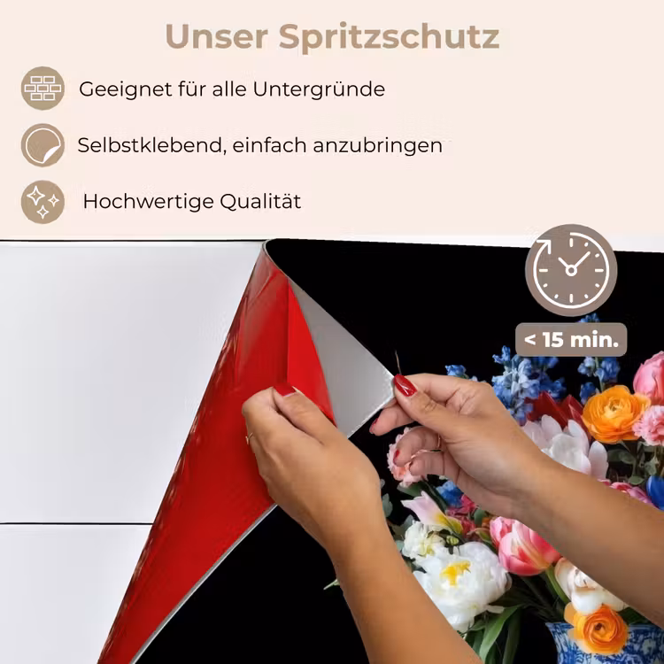Rozen - Bloemen - Vaas - Boeket keuken achterwand spatscherm klein -spatscherm_DE