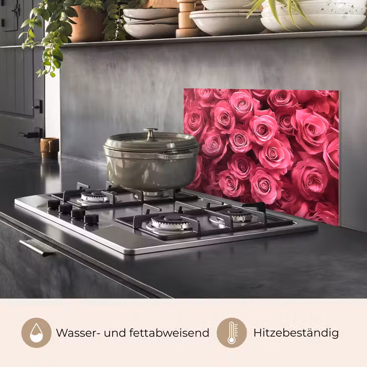 Rozen - Pink - Bloem keuken achterwand spatscherm klein -usp_DE