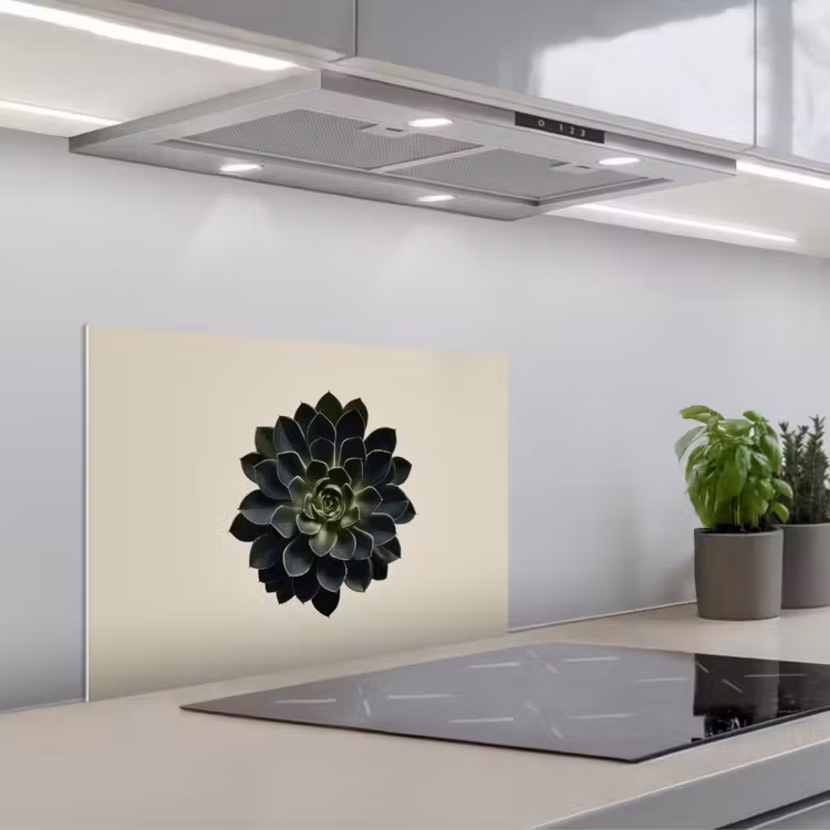 Rozet - Cirkelvormig - Donkergroen keuken achterwand spatscherm klein -3d_schuin