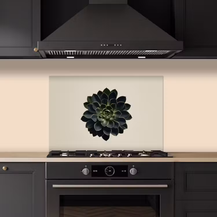 Rozet - Cirkelvormig - Donkergroen keuken achterwand spatscherm klein -sfeer1