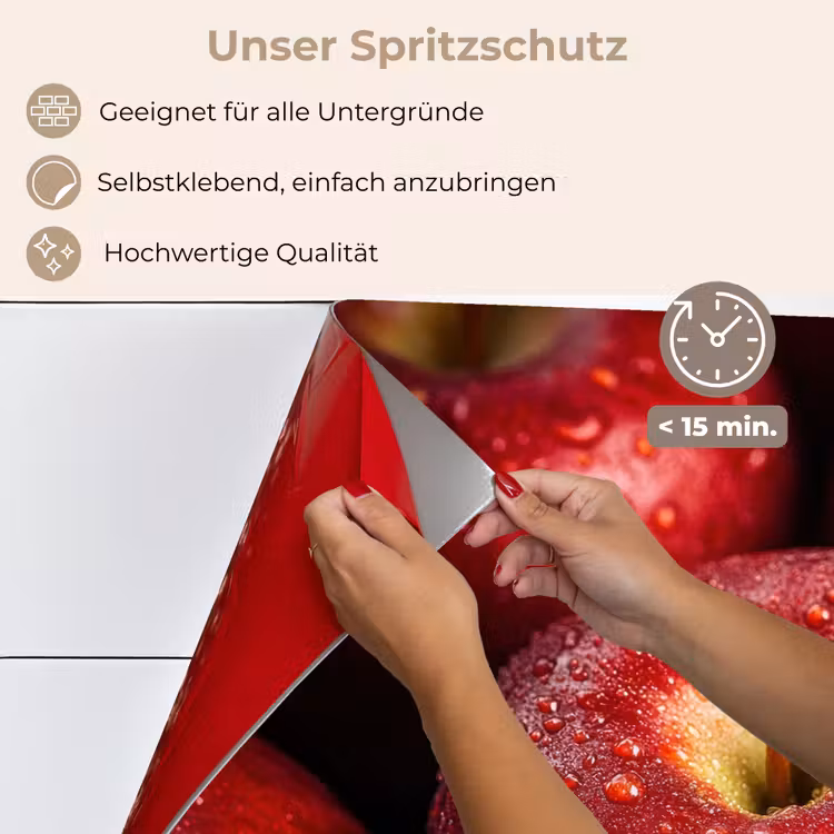 Rood - Appels - Fruit keuken achterwand spatscherm klein -spatscherm_DE