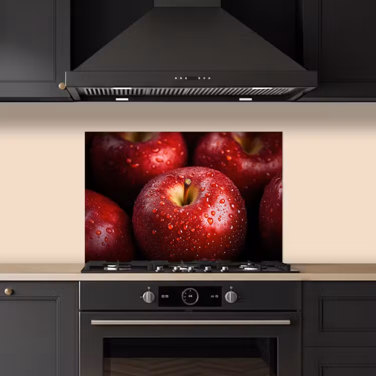 Rood - Appels - Fruit keuken achterwand spatscherm klein -sfeer1