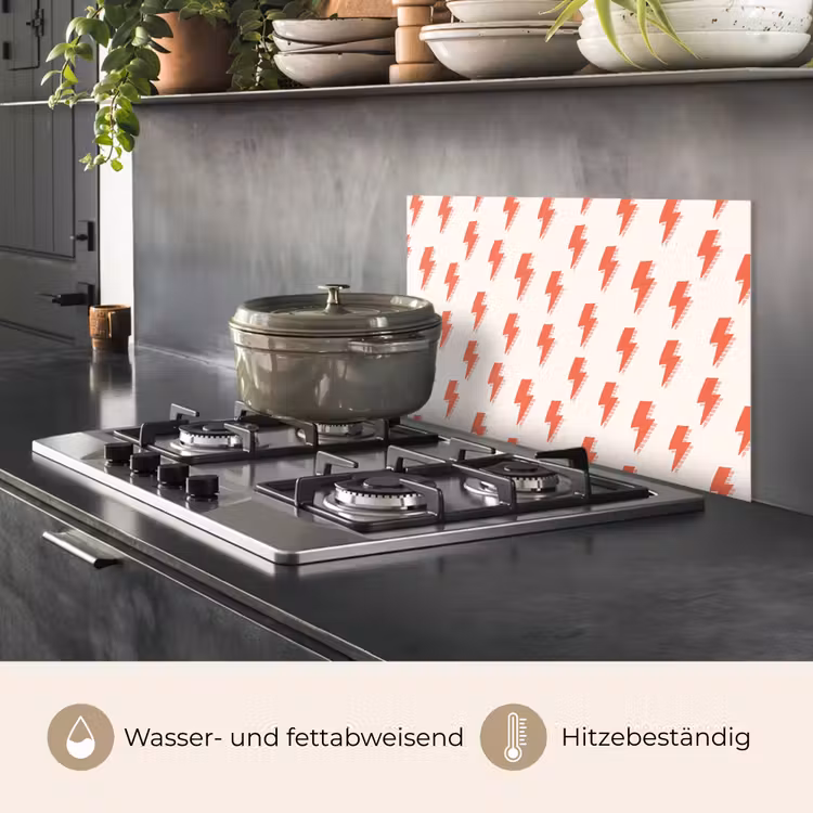 Rood - Bliksem - Roze keuken achterwand spatscherm klein 900 -usp_DE