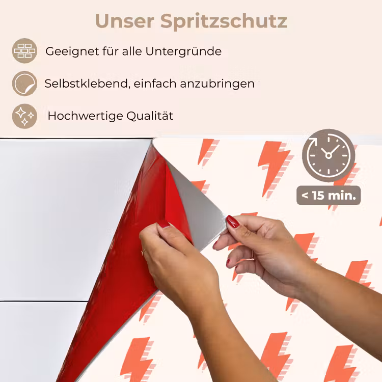 Rood - Bliksem - Roze keuken achterwand spatscherm klein 900 -spatscherm_DE