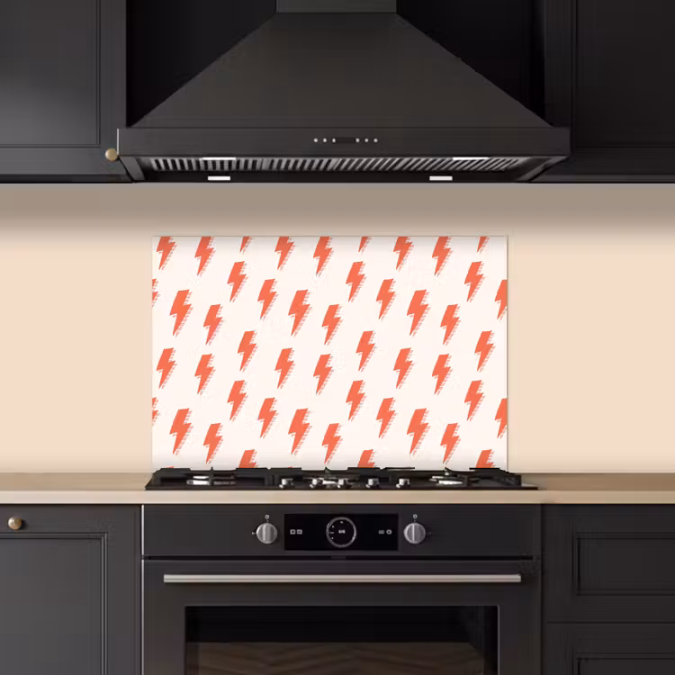 Rood - Bliksem - Roze keuken achterwand spatscherm klein 900 -sfeer1