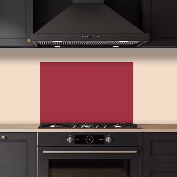 Rood - Effen kleur keuken achterwand spatscherm klein 900 -sfeer1