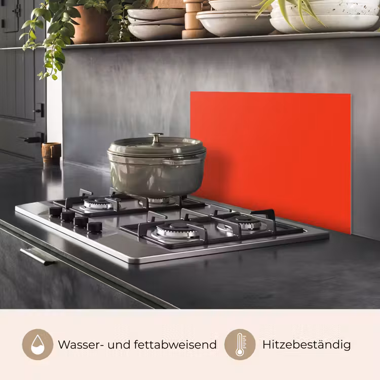 Rood - Kleur - Effen keuken achterwand spatscherm klein 900 -usp_DE