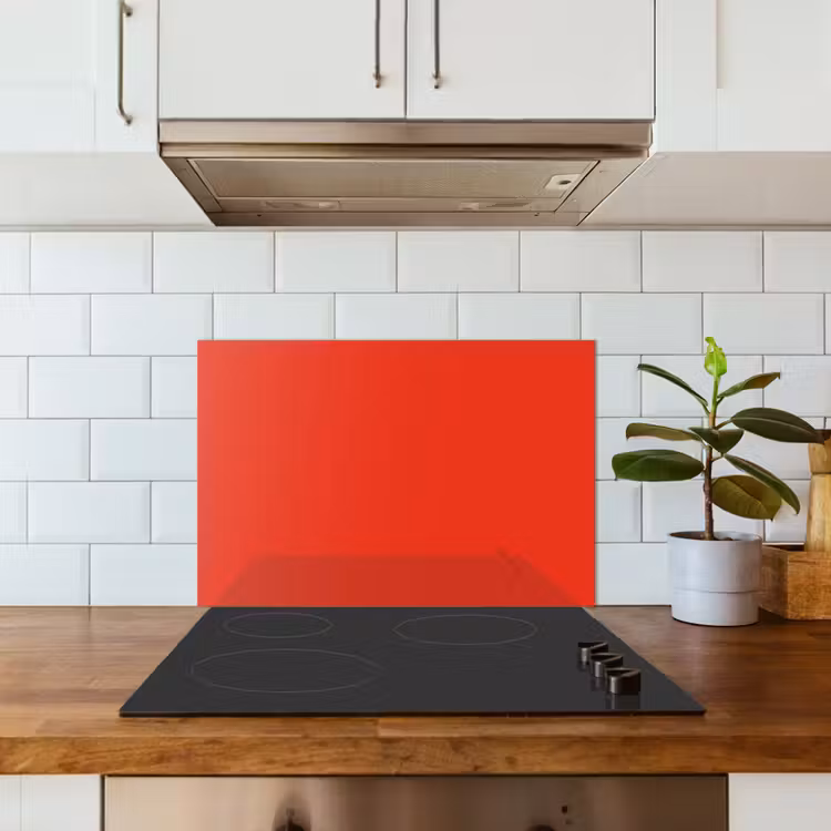 Rood - Kleur - Effen keuken achterwand spatscherm klein 900 -sfeer2