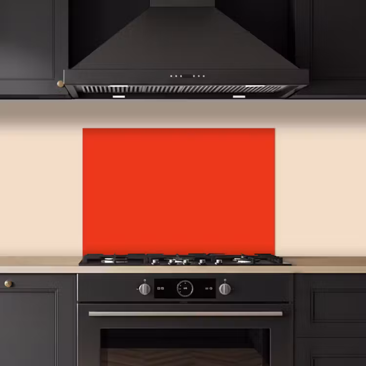 Rood - Kleur - Effen keuken achterwand spatscherm klein 900 -sfeer1