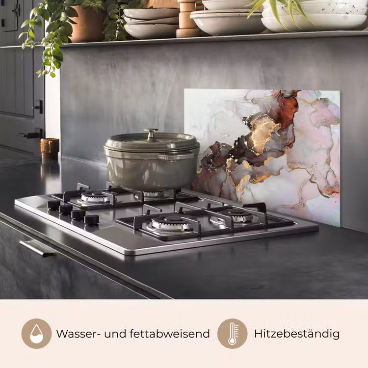 Rood - Marmer - Goud keuken achterwand spatscherm klein -usp_DE
