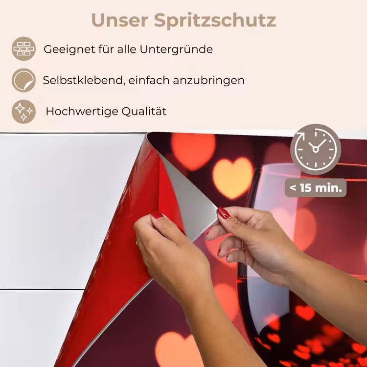 Rood - Wijn - Hartjes keuken achterwand spatscherm klein -spatscherm_DE