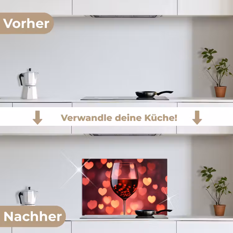 Rood - Wijn - Hartjes keuken achterwand spatscherm klein -voor_na_DE