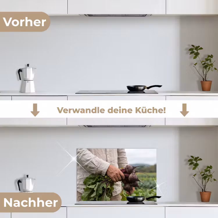 Bieten - Vers - Moestuin keuken achterwand spatscherm klein -voor_na_DE